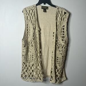 Lisa Originals Metallic Gold Vest Medium